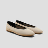 Almond-Toe Nude Flats (Nubia)