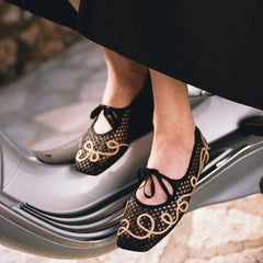Margot Square-Toe Mesh Flats (Makayla)