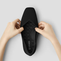 Lightweight Square-Toe V-Cut Flats (Margot Walker)